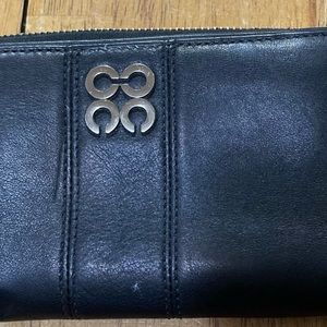 Coach wallet black color 8” wide 4”tall